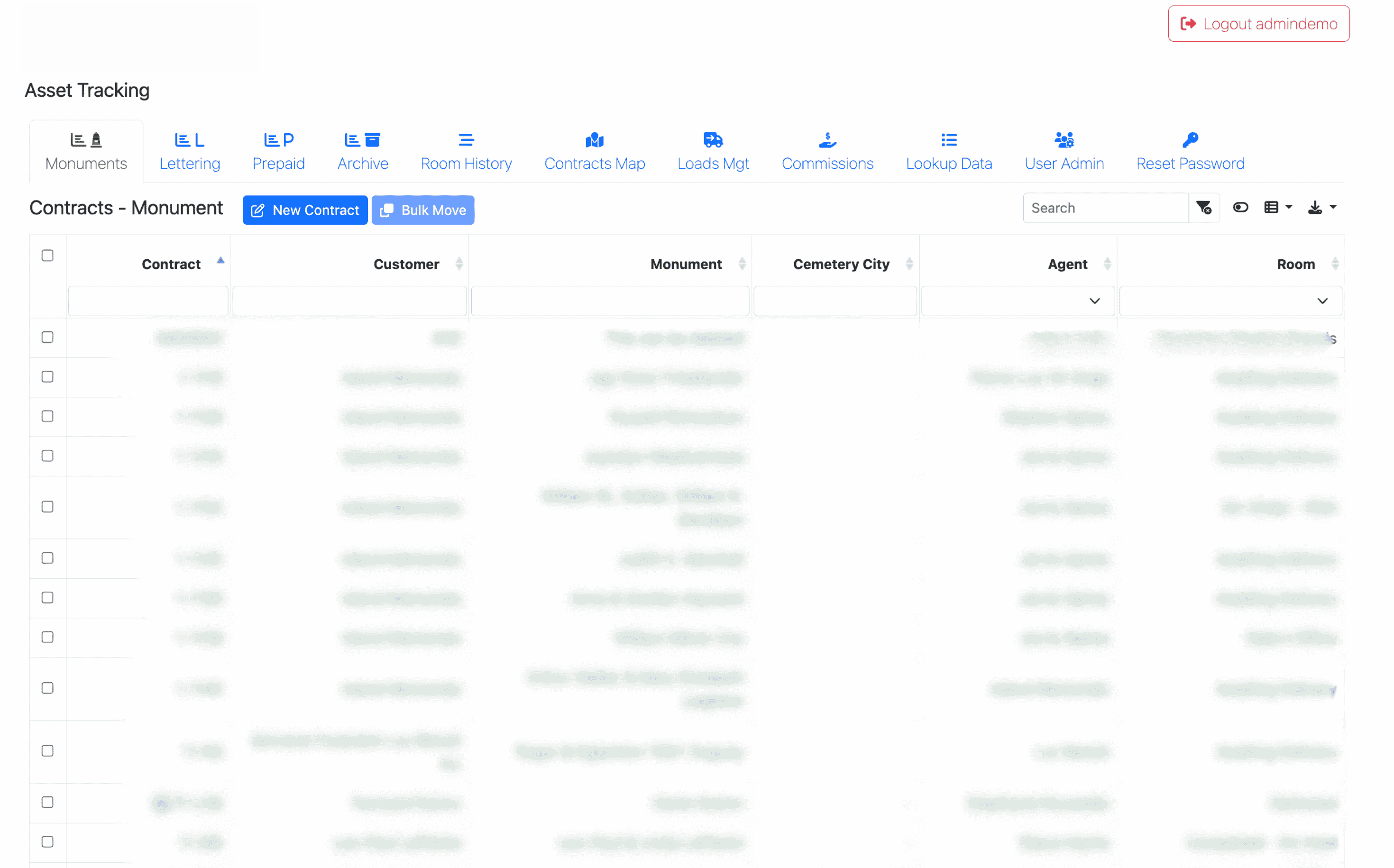 Dashboard interface showing prepaid plans, lettering requests, and service tracking